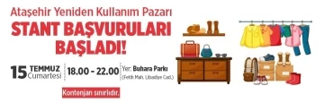 Ataşehir yeniden kullanım pazarı yaz boyunca parklarda kurulacak
