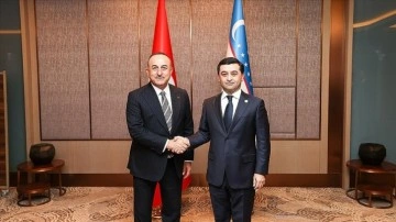 Bakan Çavuşoğlu, Özbekistan'da ikili temaslarda bulundu