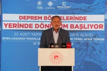 Bakan Özhaseki: “Yerinde dönüşüm projesine bir saatte bin 200 başvuru oldu”