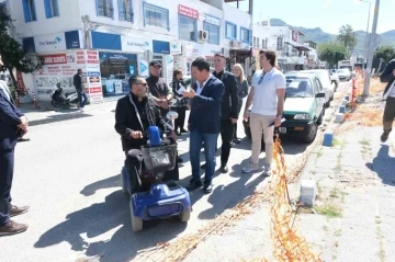 Başkan Aras yol çalışmalarını inceledi
