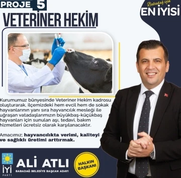 Başkan Atlı belediyede veteriner hekim kadrosu kuracak
