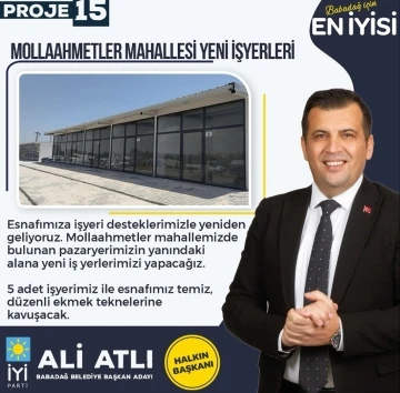 Başkan Atlı’nın yeni projesi esnafa yönelik oldu
