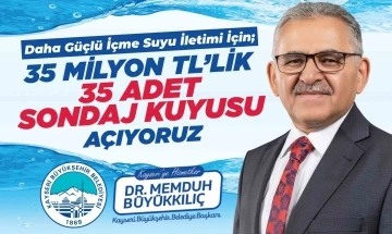 Başkan Büyükkılıç: &quot;35 milyon TL’lik içme suyu sondaj kuyusu açacağız&quot;
