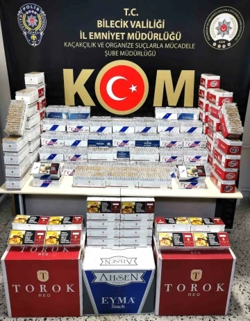 Bilecik’te 2 bin 250 paket halinde toplam 51 bin adet dolu makaron ele geçirildi
