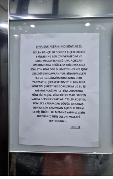 Bina yöneticisinin güldüren isyanı: “Yakamdan düşün, vallahi bıktırdınız”
