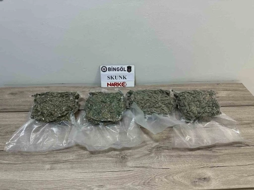 Bingöl’de 2 kilo 86 gram skunk ele geçirildi
