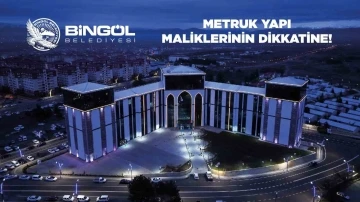 Bingöl’de metruk yapılar için süreç başladı
