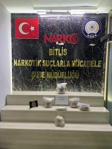 Bitlis’te 9 kilo eroin ele geçirildi
