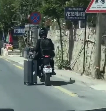 Bodrum trafiğinde ilginç görüntü
