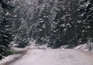 Bolu’da mayıs ayının ortasında kar yağdı