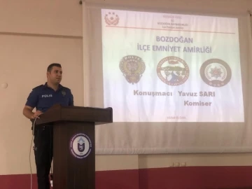 Bozdoğan’da üniversite öğrencilerine emniyetten konferans
