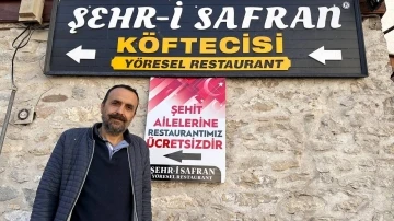 Bu restoranda şehit ailelerinin parası geçmiyor
