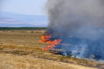 Bulanık’ta tüm uyarılara rağmen çiftçiler anız yakmaya devam ediyor
