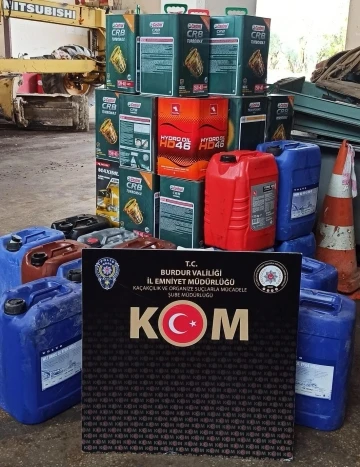 Burdur’da 820 litre kaçak yağ ele geçirildi
