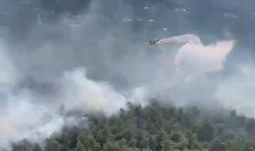 Göynüklü'deki yangına 3 gece görüşlü helikopter gönderildi