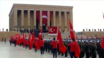 Büyük Önder Atatürk için Anıtkabir'de devlet töreni düzenlendi