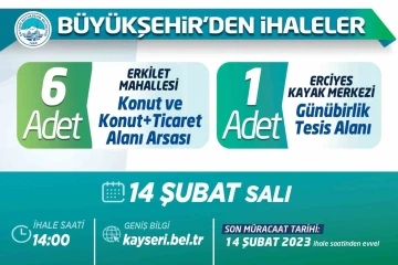 Büyükşehir’den ihaleler
