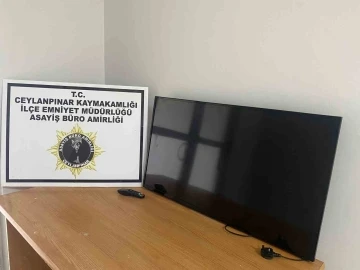 Çaldığı televizyonla birlikte yakalandı
