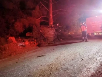 Çanakkale’de otomobil ağaca çarptı, 2 kişi hayatını kaybetti