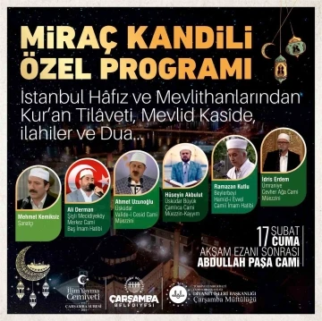 Çarşamba’da depremzedeler için Mirac Kandili özel programı