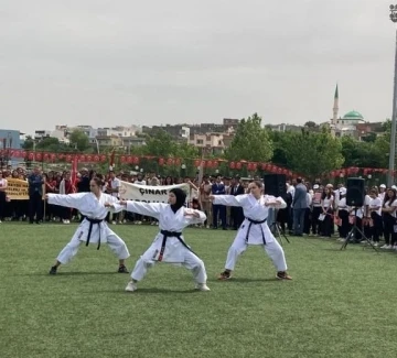 Çınar’da milli sporcular gösteri düzenledi
