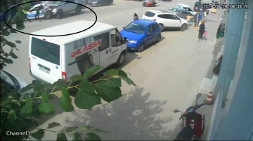 Çorum’da 2 polisin yaralandığı kaza kamerada
