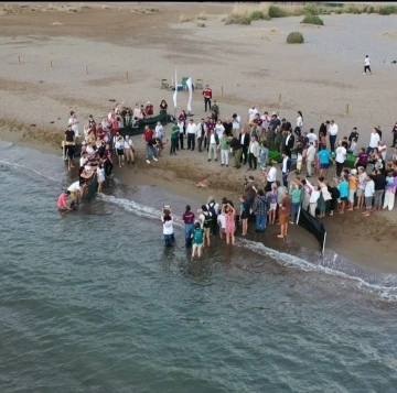 Deniz kaplumbağaları özgürlüğe kulaç attı
