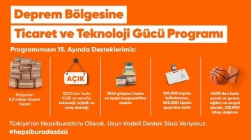 Deprem bölgesinde Hepsiburada ile e-ticaret yapan işletmelerin satış hacmi 5,2 milyar TL’ye ulaştı
