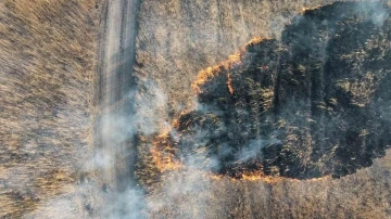 Eber Gölü'nün sazlık alanında 3 bölgede yangın çıktı!