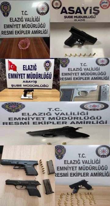 Elazığ’da 7 adet ruhsatsız tabanca ele geçirildi
