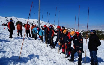 Erzincan’daki Ergan Dağı’nda çığda arama kurtarma tatbikatı yapıldı
