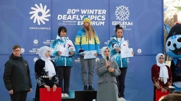 Erzurum 20. İşitme Engelliler Kış Olimpiyat Oyunları’nda ilk madalyalar verildi