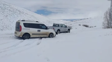 Erzurum’da kış geri geldi
