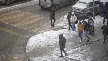 Erzurum ve Ardahan'da kar yağışı etkili oluyor