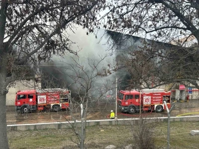 Eskişehir’de çimento fabrikasında yangın
