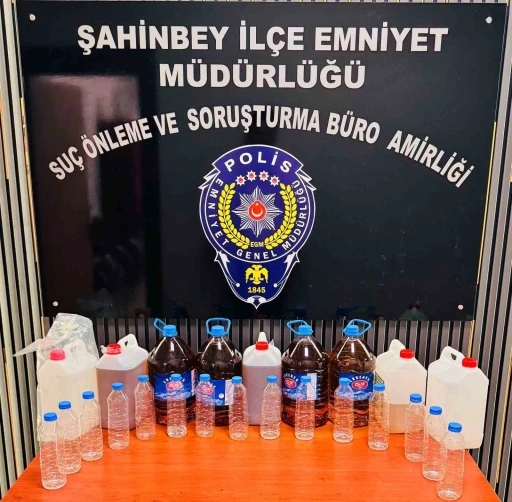 Gaziantep’te 55 litre sahte alkol ele geçirildi
