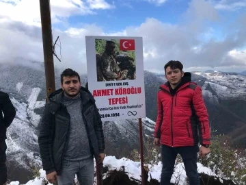 Giresun’un son şehidine Alnak Kayası’nda vefa örneği
