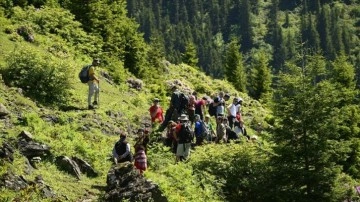 Giresun'da doğa sporcuları "otçu göçü" geleneğini canlandırdı