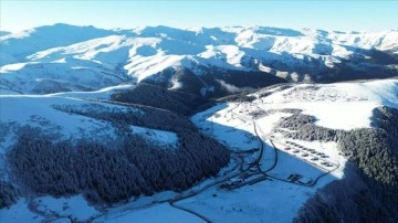 Giresun'da Kümbet Yaylası beyaza büründü