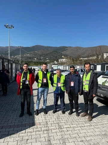 Gömeç Belediyesi teknik personelleri deprem bölgesine gitti
