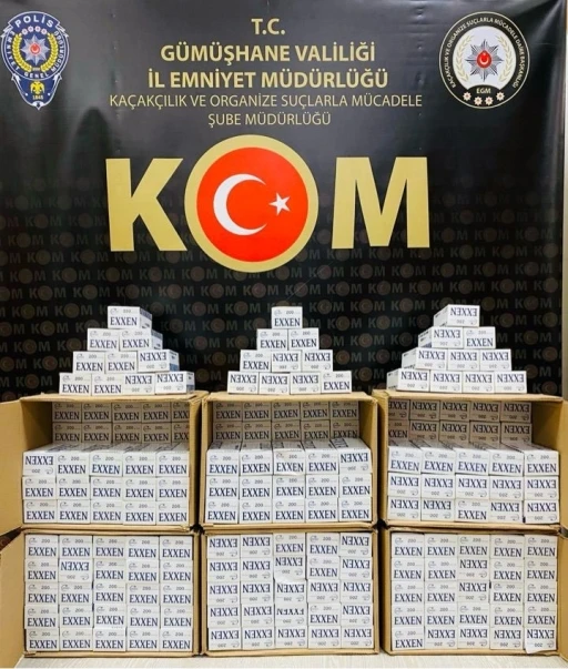 Gümüşhane’de 60 bin kaçak makaron ele geçirildi
