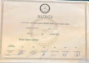 Güroymak Belediye Başkanı seçilen Eşref Mutlu mazbatasını aldı
