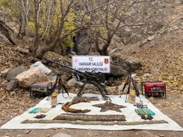 Hakkari’de PKK’ya ait çok sayıda silah ve mühimmat ele geçirildi