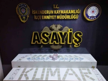 Hatay’da kumar baskınında 28 bin 385 TL para cezası uygulandı
