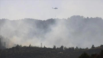 Hatay'da çıkan orman yangınına havadan ve karadan müdahale ediliyor