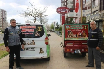 Hayvansever oda başkanı sokak canları için ticari aracı ambulansa çevirdi
