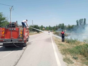 Hisarcık’ta arazi yangını
