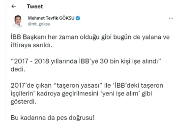 İBB AK Parti Grup Başkanvekili Mehmet Tevfik Göksu, İmamoğlu’nu yalanladı
