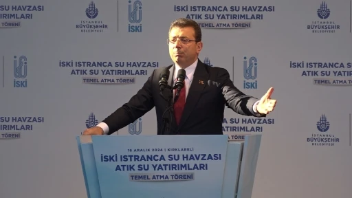 İBB Başkanı İmamoğlu: “İstanbul’un bir başka sorunu, batıya karşı yani size yakın olan Trakya tarafı İstanbul’un suyunun üçte ikisini harcıyor”
