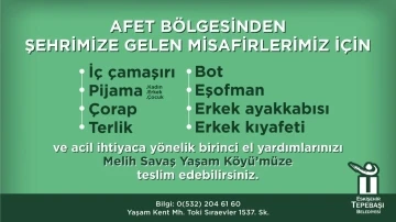 İhtiyaç malzemeleri toplanmaya devam ediyor
